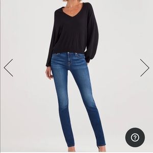 7 for all Mankind B(AIR) KIMMIE STRAIGHT IN DUCHESS in 30 with cut hem